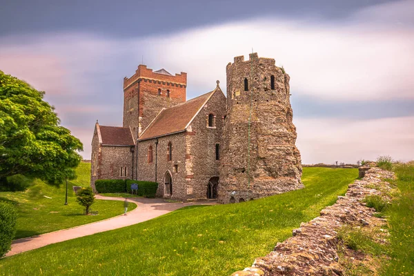 Dover Června 2022 Starověký Kostel Mocném Hradě Dover Kentu Anglie — Stock fotografie