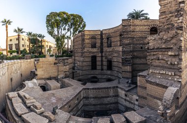 Kahire, Mısır - 13 Kasım 2021: Kahire, Mısır 'da Coptic Kahire