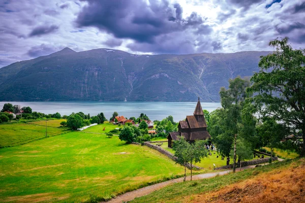 Ornes Norveç Temmuz 2023 Ornes Köyündeki Urnes Kilisesi Bir Unesco — Stok fotoğraf