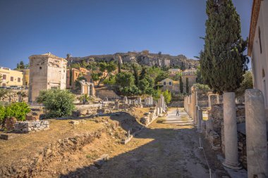Athens, Greece, May 3rd 2024: The ancient Roman Agora in the center of Athens, Greece clipart