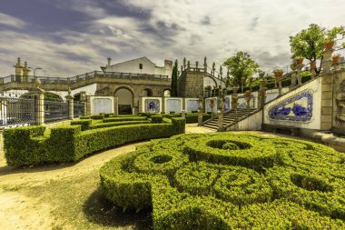 Castelo Branco, Portekiz - 27 Haziran 2024: Portekiz 'in Castelo Branco kentindeki Tarihi Bahçeler