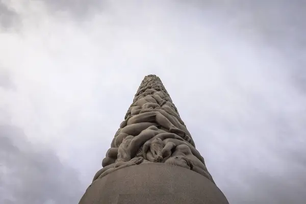 stock image Oslo - February 11 2023: Statues in the famous Vigeland Park in Oslo, Norway