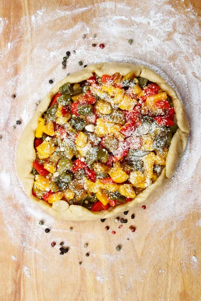 Vegetable Galette Baking Lunch Time — Stock Photo, Image