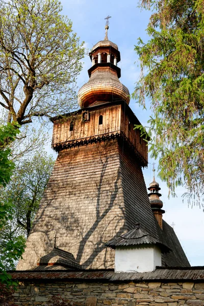Ιστορική Ξύλινη Εκκλησία Που Χρησιμοποιείται Εθνογραφικό Μουσείο Στη Rabka Zdroj — Φωτογραφία Αρχείου