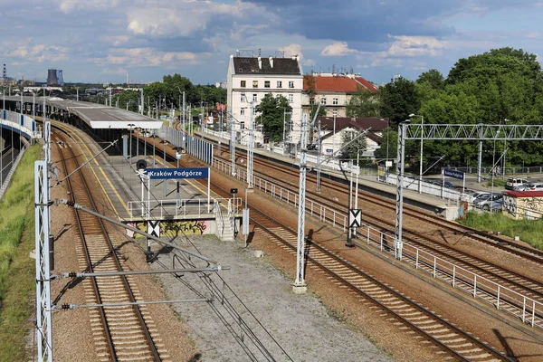 Una Estación Tren Cracovia Polonia — Foto de Stock