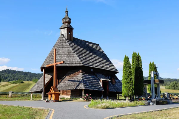 Starý Dřevěný Kostel Maniowy — Stock fotografie