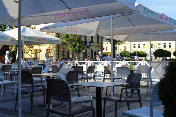 Café Rua Nowy Targ Polonia — Fotografia de Stock