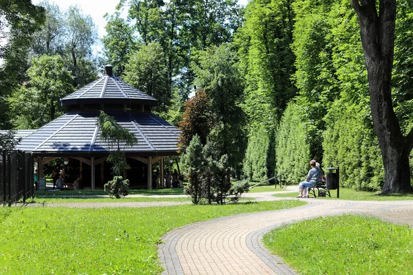 Město Ustroń Městském Parku Regionu Rabka Zdroj Polsko — Stock fotografie