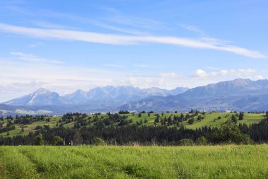 Polonya 'daki Tatra sıradağları. Tepelerde sonbahar