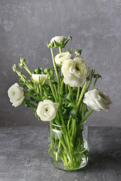 Λευκή Περσική Νεραγκούλα Λουλουδιών Ranunculus Κόμμα Διακόσμηση — Φωτογραφία Αρχείου