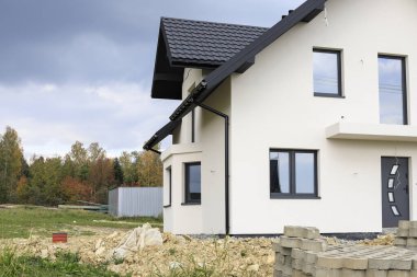 Polonya, Krakow 'da müstakil bir evin inşaat sahası.