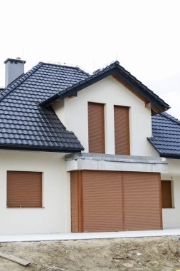 Polonya, Krakow 'da müstakil bir evin inşaat sahası.