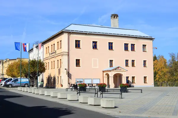 Case Schiera Nel Centro Storico Spisska Bela Slovacchia — Foto Stock