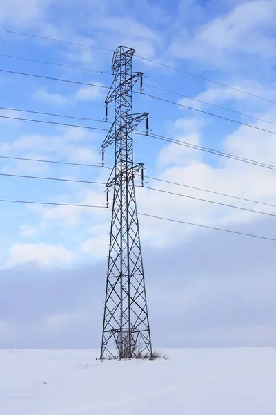 Power pole with electric wires. Graphic resources