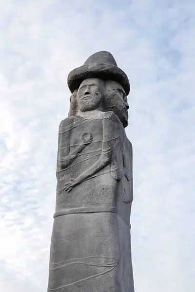 Zbruch Idol Sviatovid Historic Statue Pagan Deity Set Krakow Royalty Free Stock Images