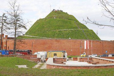 Kosciuszko Polonya ulusal lideri Tadeusz Kosciuszko, Krakow, Polonya anma Cracovians tarafından dikilmiş Höyük