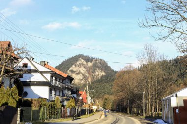 Trzy Korony- Three Crowns is the highest peak of Pieniny Srodkowe in Poland. clipart