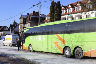 Polonya, Rabka Zdroj 'daki otobüs durağı..