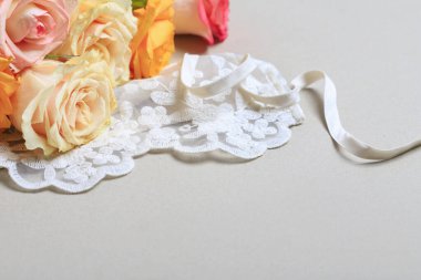 Güzel dantel arka plan. Düğün ve romantizm teması. Grafiksel kaynaklar