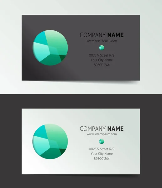Business Card Modern Simple Dark White Clean Minimalistic Template Vector — Stock Vector