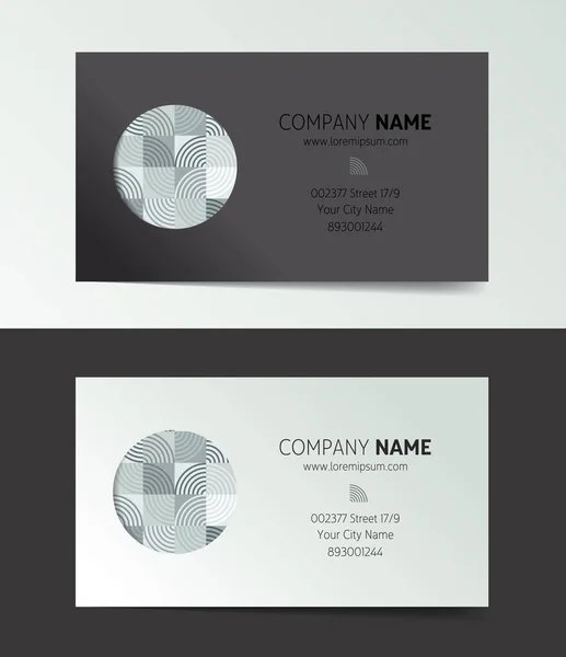Business Card Modern Simple Dark White Clean Minimalistic Template Vector — Stock Vector