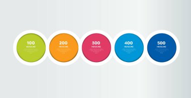 Daire 3d Infographic bağlı. Vektör şablonu.