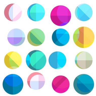 Color circle pattern. Minimalistic modern dot pattern. 
