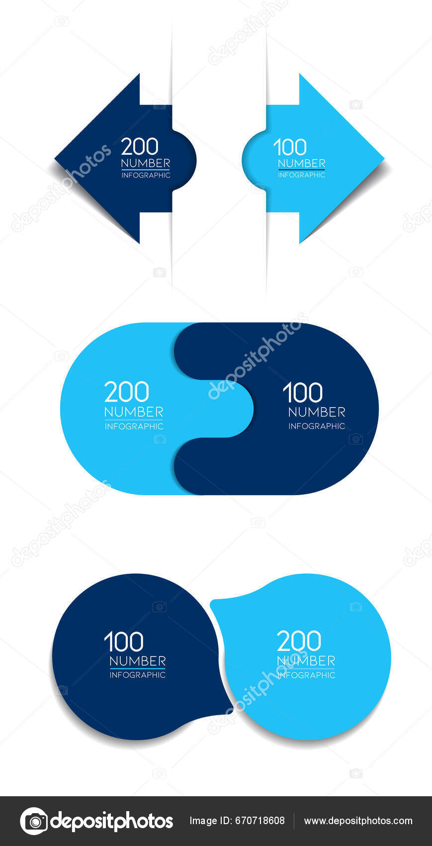 2개의 연결된 인포그래픽 템플릿 스톡 벡터 - ©Kubko 670718608, image size:869x1700