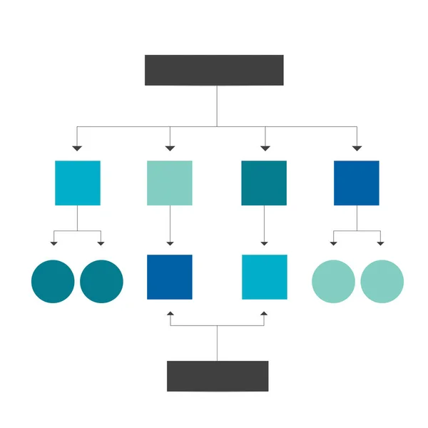 Схема Блок Схеми Елемент Діаграми Інфографіки Простий Плоский Дизайн — стоковий вектор