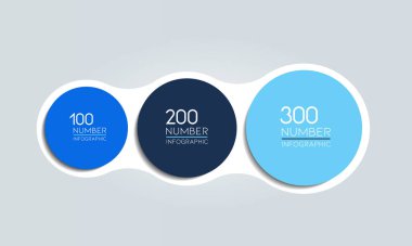 3 elements scheme, diagram. Three connected circles. Infographic template.