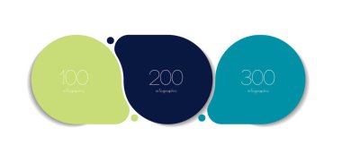 3 elements scheme, diagram. Three connected circles. Infographic template.