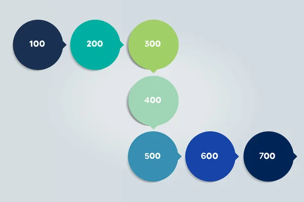 Инфографический Шаг Шагом Шаблон Векторное Руководство Связанные Цветовые Круги Стоковый вектор