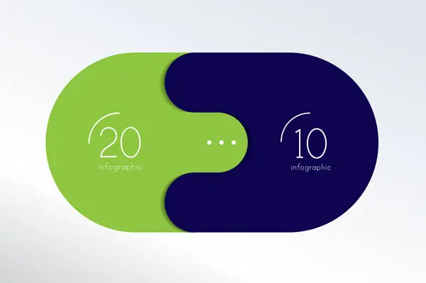 Схема Элементов Диаграмма Два Связанных Круга Инфографический Шаблон Лицензионные Стоковые Иллюстрации