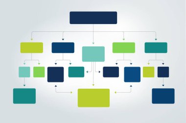 Bilgi grafikleri akış şeması. Renkli gölgeler şeması.