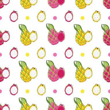 Ejderha meyveleri beyaz bir arkaplanda izole edilmiş..