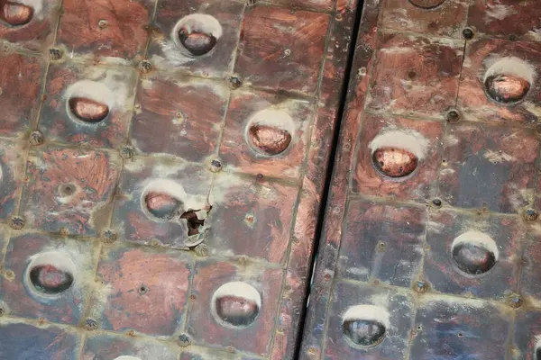 旧锈蚀铁板质感背景 — 图库照片