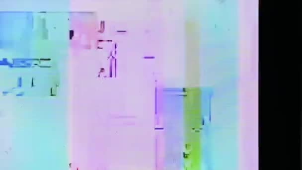 Glitch Screen Effect Motion Footage Overlay — Vídeo de Stock