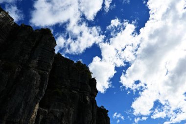 Mavi gökyüzü cenneti bulutlar havayı bulutlar duvar kağıdı dokusu arka plan 