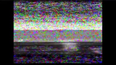 TV ekran monitörü vhs gürültü görüntüleri