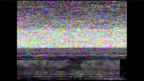 电视屏幕监控Vhs噪音镜头 — 图库视频影像