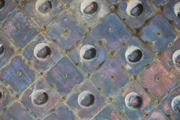旧锈蚀铁板质感背景 — 图库照片