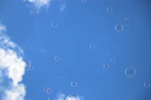 Soap Bubbles Sky Photo — Stock Photo, Image