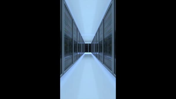 数据服务器机架中心 3D渲染动画 — 图库视频影像