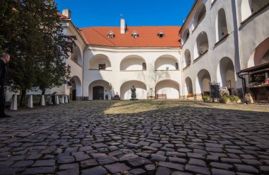 Ukrayna. MUKACHEVO. 13 Kasım 2022 'de. Mukachevo şehrinde bulunan antik bir 
