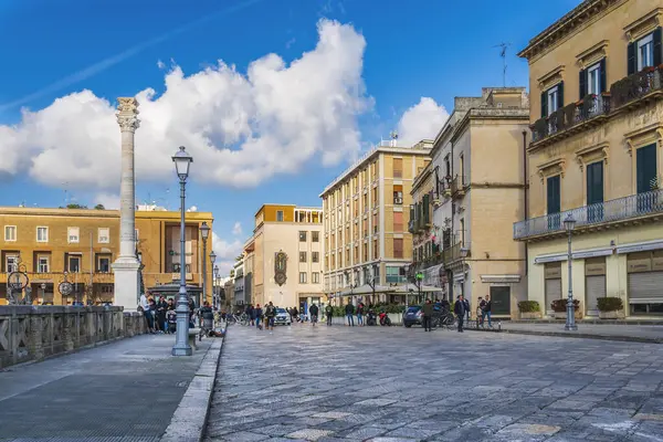 Lecce Dicembre 2022 Piazza Sant Oronzo Attraente Piazza Circondata Interessanti — Foto Stock