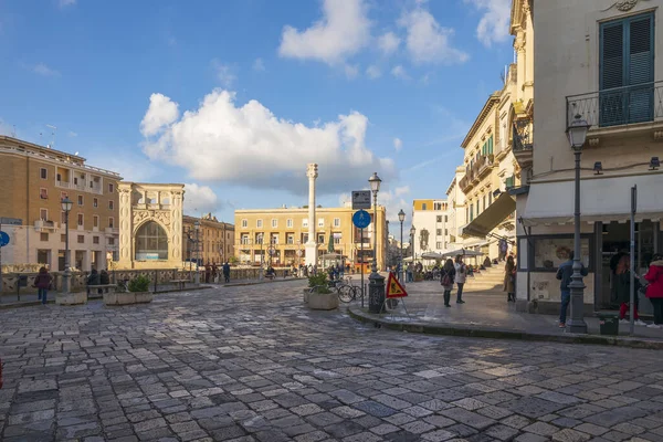 Lecce Italy 29Th Dec 2022 Street Leading Piazza Sant Oronzo — Stock Photo, Image