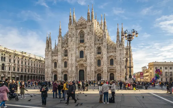 Milan Itálie Ledna 2023 Milánská Katedrála Známá Také Jako Metropolitní Stock Fotografie