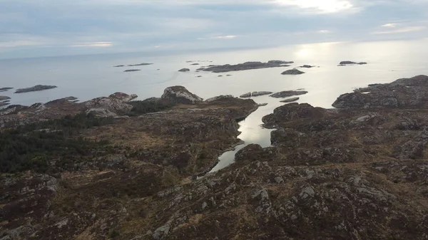 Norwegische See Felsen Der Nähe Der Küste Schönes Meerwasser Blauer — Stockfoto