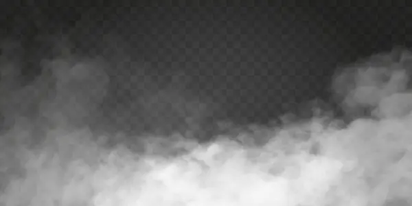 Ομίχλη Καπνός Απομονωμένο Διαφανές Ειδικό Εφέ Λευκή Διανυσματική Θολερότητα Ομίχλη — Διανυσματικό Αρχείο