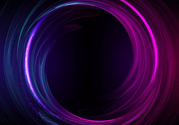 Technologie Abstraite Concept Cyberespace Bleu Rose Néon Couleurs Lumière Tourbillon — Image vectorielle